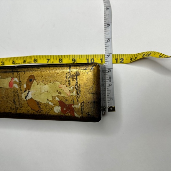 Antique Japanese Lacquer Gold Taka-maki-e Wood Letter Document Box Tokugawa Edo - Picture 9 of 10